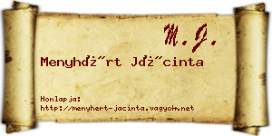 Menyhért Jácinta névjegykártya